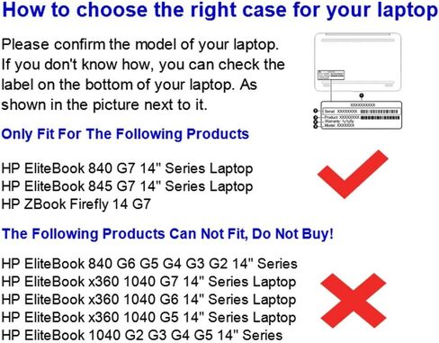 غطاء حماية لشهر العسل لملحقات الكمبيوتر المحمول HP EliteBook 840 G7/840 G8/845 G7/845 G8 وHP EliteBook x360 1040 G5/G6 وHP ZBook Firefly G7/G8 مقاس 14 بوصة، S006-أزرق in Kuwait