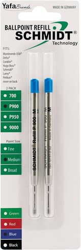 Schmidt P900 Ballpoint Tc Ball Parker Style Refill Medium, Black, 2 Pack Blister (SC58135) in Saudi Arabia