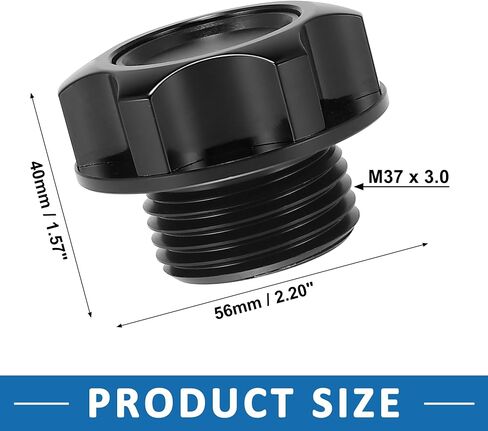Car Gas Cap Engine Oil Filler Cap Plug Cover for Toyota C-HR 2018-2019 Aluminum Alloy Black in Saudi Arabia