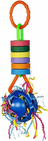 لعبة الطيور Super Bird Creations SB1200 Wacky Waffle Bagel Bird، ألعاب الببغاء، الرمادي الأفريقي والمكاو، لعبة الطيور العلفية، لعبة مضغ الطيور، ملحقات قفص الطيور، لعب تفاعلي للطيور، حجم طائر متوسط/كبير، 25.4 سم × 7.62 سم. in Saudi Arabia