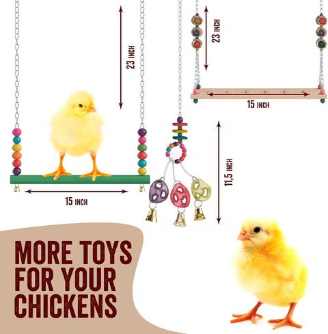 Chicken Toys for Coop-Chicken Accessories for Coops Chicken Swings for Coops Chicken Enrichment Toys Chicken Playground Toys for Chickens in a Coop Chicken Bridge Hens Toys Chicken Xylophone in Saudi Arabia