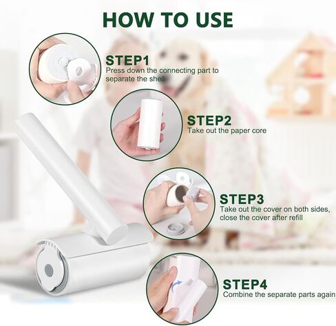 Pet Extra Sticky Lint Roller,Mega Value Set 180 Sheets Refills for Pet Hair Removal with Detachable Handle, Reusable Pet Hair roller for Sofa Clothes Bed Furniture Carpet for Dog & Cat Hair in Saudi Arabia