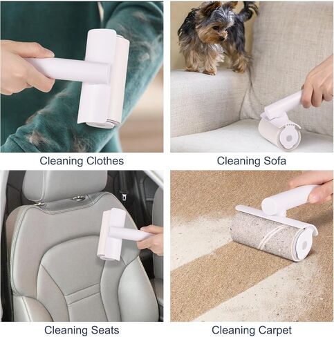Pet Extra Sticky Lint Roller,Mega Value Set 180 Sheets Refills for Pet Hair Removal with Detachable Handle, Reusable Pet Hair roller for Sofa Clothes Bed Furniture Carpet for Dog & Cat Hair in Saudi Arabia
