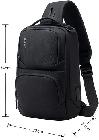 Stylish Crossbody Sling Bag with USB Charging Port - Fashionable and Travel-Ready Backpack for On-the-Go Convenience in Saudi Arabia