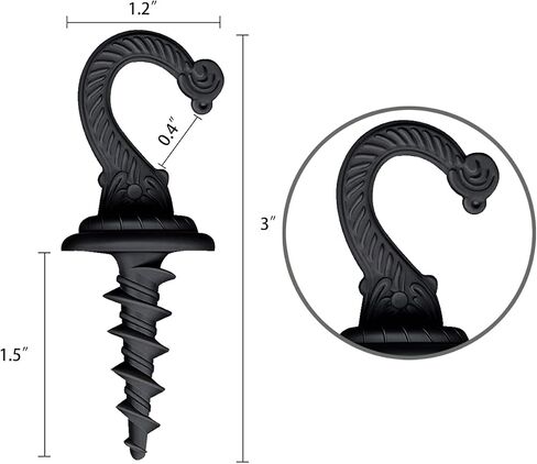 Swag Driller Hooks Heavy Duty Swag Hook Ceiling Hook Wall Hook Indoor Outdoor for Hanging Plants Chandelier etc. (2, Antique Brass) in Kuwait
