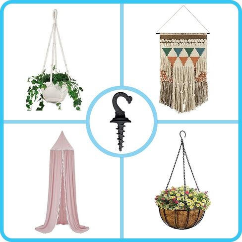 Swag Driller Hooks Heavy Duty Swag Hook Ceiling Hook Wall Hook Indoor Outdoor for Hanging Plants Chandelier etc. (2, Antique Brass) in Kuwait