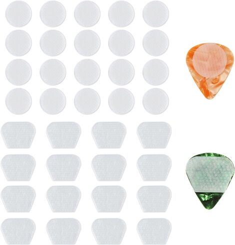 36pcs Guitar Pick Grips, 2 Types Silicone Guitar Pick Grip Anti Skidding Self-Adhesive Guitar Pick Holder Grips for Guitars Picks Hold the Guitar Picks Tightly (Only Grips) in Saudi Arabia