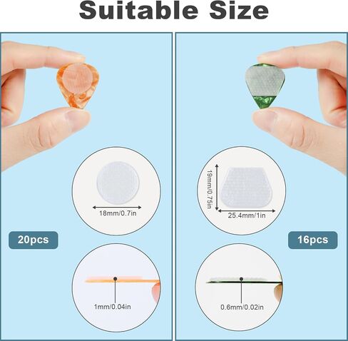 36pcs Guitar Pick Grips, 2 Types Silicone Guitar Pick Grip Anti Skidding Self-Adhesive Guitar Pick Holder Grips for Guitars Picks Hold the Guitar Picks Tightly (Only Grips) in Saudi Arabia