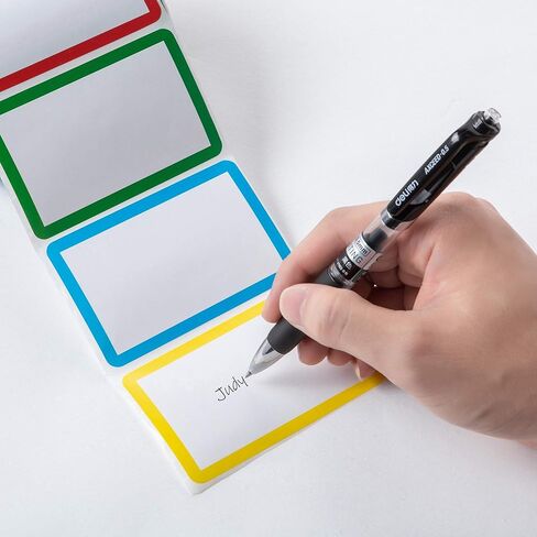 300 Pcs Adhesive Name Tag Labels Stickers, 3.5" x2.3" Colored Blank Name Tag Category Tags for Office, School, Meeting, Kindergarten, Teachers, Parties, Warehouses, Clothes and Mailing in Kuwait