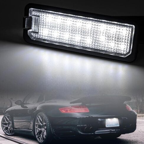 NSLUMO Led License Plate Light Bulb Replacement for Porsche 911 996 997 991 992 Box-ster 718 Cayman 970 971 Super Bright 16SMD Led Tag Liamp Canbus Xenon White OEM Fit in Saudi Arabia