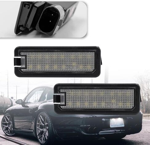 NSLUMO Led License Plate Light Bulb Replacement for Porsche 911 996 997 991 992 Box-ster 718 Cayman 970 971 Super Bright 16SMD Led Tag Liamp Canbus Xenon White OEM Fit in Saudi Arabia