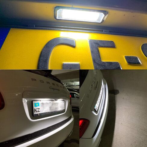 NSLUMO Led License Plate Light Bulb Replacement for Porsche 911 996 997 991 992 Box-ster 718 Cayman 970 971 Super Bright 16SMD Led Tag Liamp Canbus Xenon White OEM Fit in Saudi Arabia
