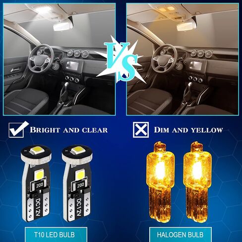 50 Pcs T10 194 LED Car Bulbs W5W LED Bulb Interior Car Lights LED Replacement Bulbs for Car Interior Dome Map Door Courtesy License Plate Lights in Saudi Arabia
