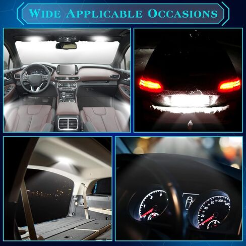 50 Pcs T10 194 LED Car Bulbs W5W LED Bulb Interior Car Lights LED Replacement Bulbs for Car Interior Dome Map Door Courtesy License Plate Lights in Saudi Arabia