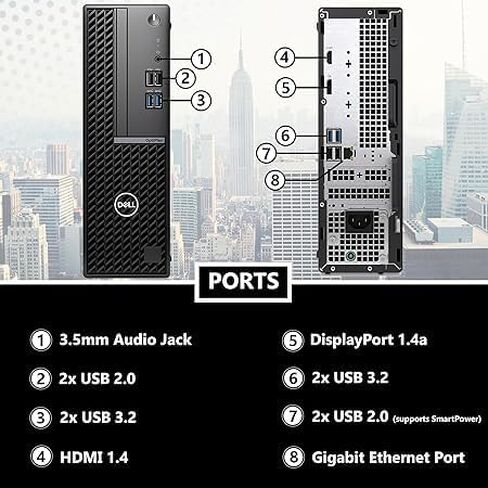 الكمبيوتر المكتبي Dell OptiPlex 7010 SFF | وحدة المعالجة المركزية Intel i5-13500 من الجيل الثالث عشر ذات 14 نواة بسرعة تصل إلى 4.80 جيجاهرتز | 32 جيجا رام | 1 تيرابايت SSD + 1 تيرابايت إتش دي دي | انتل الترا اتش دي جرافيك 770 | ناسخ أقراص DVD | ويندوز 11  in Saudi Arabia