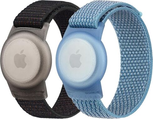 حافظة واقية لسوار معصم الأطفال متوافقة مع Apple AirTag، سوار نايلون قابل للتعديل لحامل جهاز تعقب GPS مزود بعلامة هوائية مع حزام ساعة مضاد للضياع للأطفال الصغار in Kuwait
