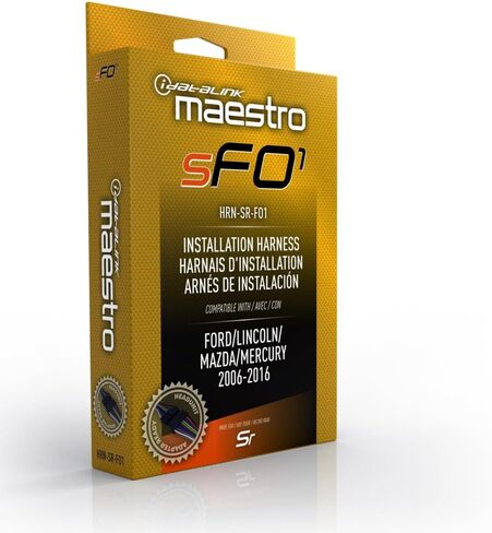 سرج Idatalink Maestro HRN-SR-FO1 T لمركبات مختارة من Ford وLincoln وMazda وMercury 2006-16، استبدل راديو المصنع مع الاحتفاظ بأدوات التحكم في عجلة القيادة واستخدام أمبير (يتطلب وحدة ADS-MSR) in Saudi Arabia