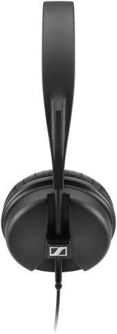 Sennheiser HD 25 Light On-Ear DJ Headphones, Black Bundle with Pig Hog PHX14-25 1/4" Headphone Extension Cable and Instrument Polishing Cloth - Professional Studio Monitoring Headphones in Saudi Arabia