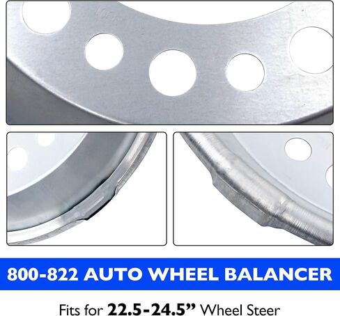 800-822 Wheel Balancers - 2PCS Centramatic Aluminum Wheel Balancers Fitting for 22.5-24.5" Wheels - Steer Wheel Automatic Balancers for Heavy Duty Trucks in Saudi Arabia