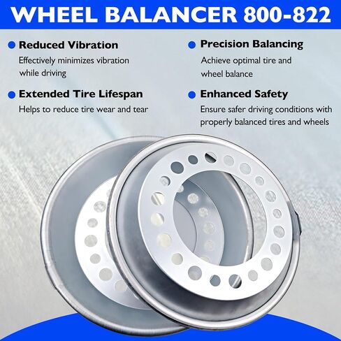 800-822 Wheel Balancers - 2PCS Centramatic Aluminum Wheel Balancers Fitting for 22.5-24.5" Wheels - Steer Wheel Automatic Balancers for Heavy Duty Trucks in Saudi Arabia