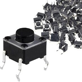 100PCS Tactile Tact Push Button 4Pin 6x6x5mm Vertical Momentary Switch Miniature Button Electronic Components for Panel PCB in Kuwait