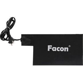 Facon 8-1/2'' x 5-1/2'' Silicone Battery Heater Pad with Thermostatically Controlled, Automotive Electric Silicone Battery Warmer Pad, 120V, 60Watts Grey