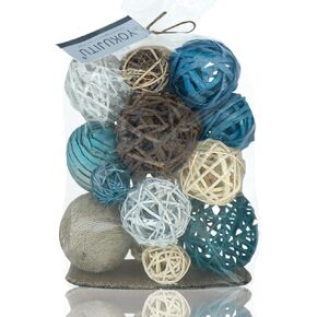 Decorative Balls for Bowls, Assorted Bowl Fillers & Vase Fillers for Centerpieces, Spherical Rattan Twigs Wicker Ball Natural Decorative Spheres Home Decor for Party Wedding(Artichokes)