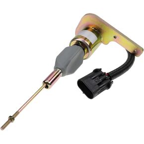 FridayParts 12V Fuel Shutdown Solenoid Valve 1820453C91 Compatible for Navistar DT466 Engine Perkins Replacement