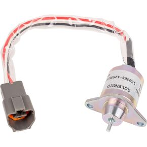 Fuel Shut Off Solenoid M810324 by BlueStars, 1503ES-12S5SUC12S 119233-77931 Stop Solenoid for Yanmar 119233-77932 Synchro Woodward 1503ES-12S5SUC12S John Deere 4200 4300 4400 4500 4600 4700 12VDC