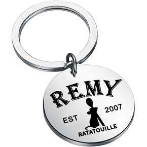 KUIYAI Remy Chef Movie Merchandise Gift Remy Lovers Remy Rat Gift WDW Magic Kingdom Gift Remy Ratatouille Est 2007 Keychain
