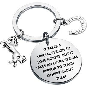 ENSIANTH Horse Trainer Appreciation Gift Horse Lover Keychain Horse Rider Gift Racecourse Gift Cowboy Cowgirl Gift