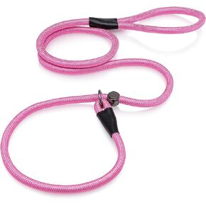 4Knines Durable Slip Lead Dog Leash with Adjustable Metal Slide Toggle, Mountain Climbing Rope Leash, Dog Training Leash - 6FT (Black)
