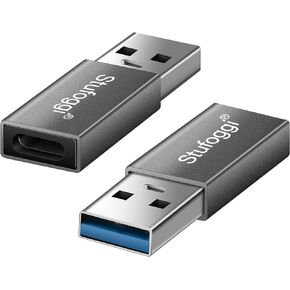 محول USB ذكر إلى USB C أنثى متوافق مع 2 حزمة، كابل من النوع C إلى USB A محول سلك شاحن مع 11/12 /13/14 Plus Pro Max لنقل البيانات أو استبدال موصل الشحن in Kuwait