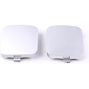Pair Front Bumper Tow Hook Eye Cover Cap Silver/White for Toyota RAV4 2009 2010 2011 2012 (A Pair Silver Front Bumper Tow Hook Cover Cap)