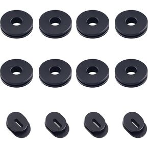 Motorcycle Rubber Side Cover Grommet Single Side Panel Fairing Washer Spacer Aftermarket Replacement Parts Fit for GS125 GN125 Motorcycle Etc.(12Pcs)