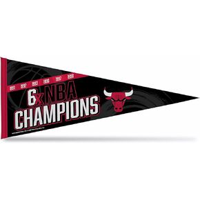 Rico Industries NBA Basketball Multi Championship 12" x 30" Felt Wall Décor Pennant - Great for Home/Bed Room/Man Cave Décor