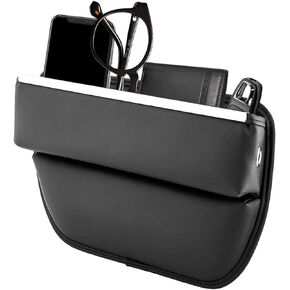 Apeso Car Seat Gap Filler Organizer: Leather Car Seat Gap Filler Storage Box, Car Side Seat Crack Space Inserts Between Seats, Car Accessories Front Seat Console Organizer (1 Pack)