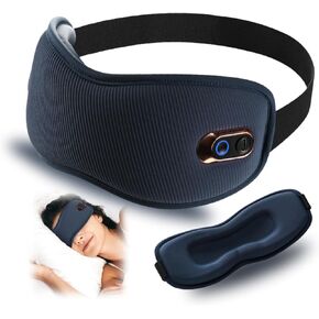 Heated Eye Mask Cordless for Dry Eyes, Warm Eye Compress with Vibrating Massage,USB Eye Heating Pad for Stye Sinus Blepharitis MGD Eye Fatigue Gifts for Men Women