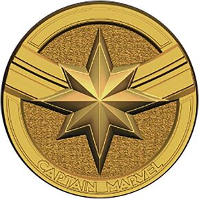 Marvel Captain Marvel Logo Pewter Lapel Pin