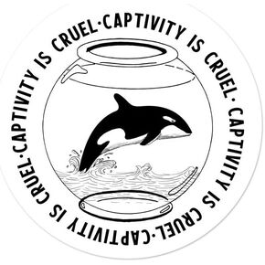 Captivity is Cruel Pinback Button - [1.25" Diameter]