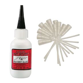 Hot Stuff Thin Instant CA Glue (2oz) & Hot Stuff Pro Tips (12 Pieces)