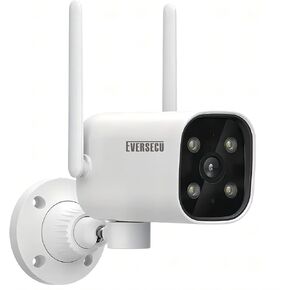 EVERSECU 2K WiFi PTZ Bullet Camera, Outdoor/Indoor, Pan/tilt, 2-Way Audio, Night Vision, Motion Detection Auto Tracking, Waterproof, Remote Access, RTSP Stream, Work with Alexa