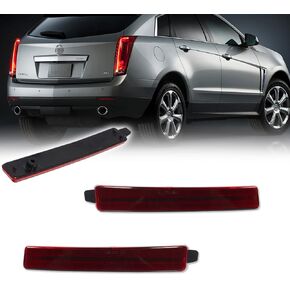 Red Lens Rear Bumper Reflector Lights Housing Lens Assembly for Cadillac SRX Chevrolet Traverse GMC Acadia Saturn Outlook