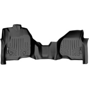 SMARTLINER Custom Fit Floor Mats 1st Row (1 Piece) Black Over The Hump Liner Compatible with 2012-2016 Ford F-250/F-350/F-450/F-550 Super Duty Standard & Crew Cab with Raised Drivers Side Pedal