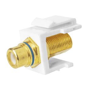 Skywalker F Female to RCA Female Keystone Insert with Blue Band (White)