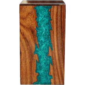 Epoxy Resin wooden Urns for Human Ashes Cremation Urns for Human Ashes Adult Male Female Urns for ashes adult male large burial Urn box (S(8'X4.75) 15cu/in)
