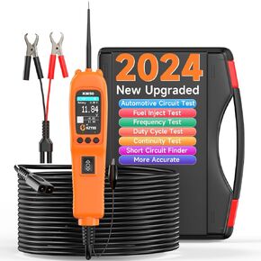KZYEE Power Circuit Probe Kit, Automotive Circuit Tester Short Finder for Fuel Inject, Duty Cycle, Frequency, Trailer Light, Activating Component, Electrical System Diagnostic Tool for 12-24V Vehicle