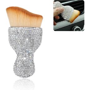 1 PC Car Interior Dust Brush, Auto Scratch Free Detailing Brush, Soft Car Interior Cleaning Brush Auto Accessories for Automotive Dashboard, Air Conditioner Vents, Computer (Black)