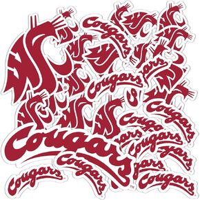 Desert Cactus Washington State University WSU Cougars Cougs Stickers Vinyl Decals Laptop Water Bottle Car Scrapbook T1 (Type 1-1)