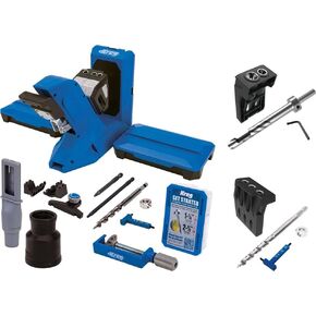 Kreg KPHJ720PRO with Plug Cutting & Micro Accessories (KPHJ720PRO + KPHA740 + KPHA730) - Easy Clamping & Adjusting - For Materials 1/2" to 1 1/2" Thick